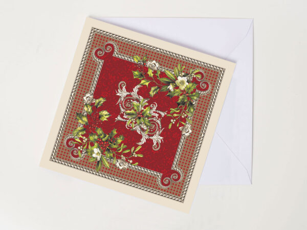 La carte postale « Réjouissance » - Rouge baroque