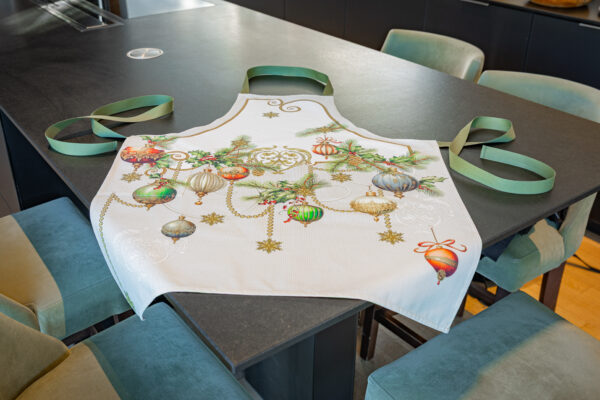 Tablier Au cœur de Noël - Blanc