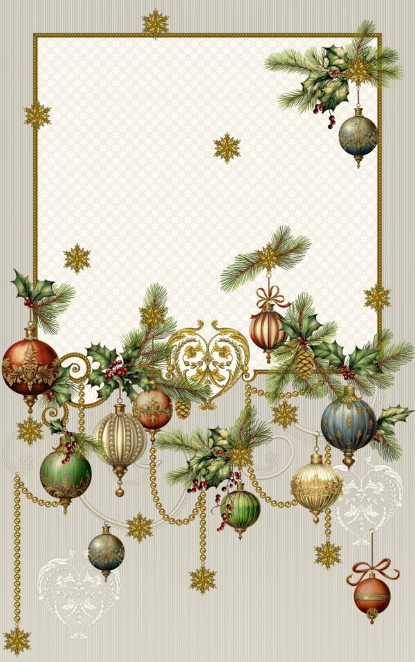 Torchon Au cœur de Noël - Blanc