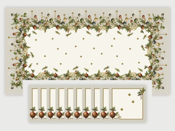 Kit table 10 convives « Au cœur de Noël » blanc