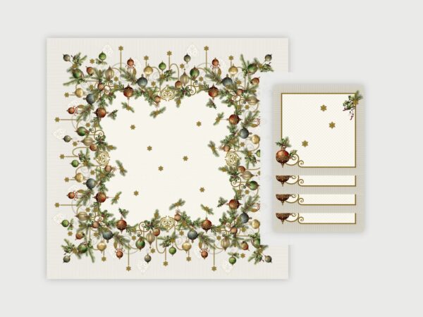 Kit table 4 convives « Au cœur de Noël » blanc