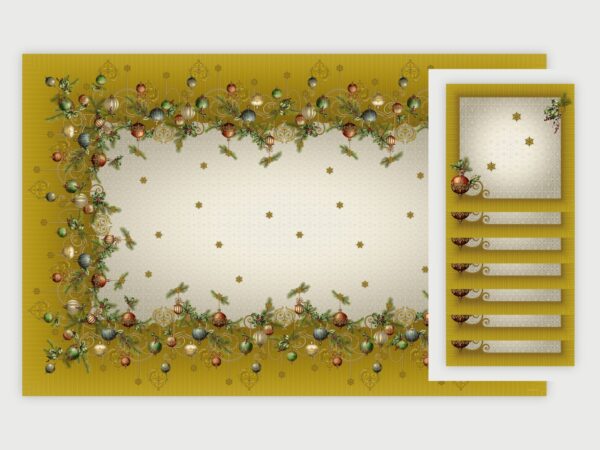 Kit table 8 convives « Au cœur de Noël » jaune