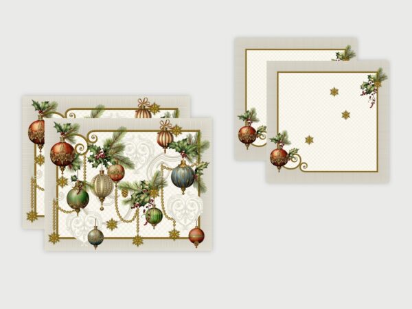 White table set for 2 – Au cœur de Noël