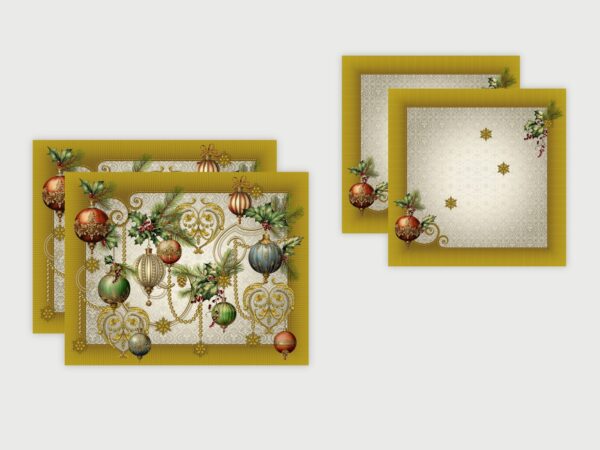 Yellow table set for 2 – Au cœur de Noël