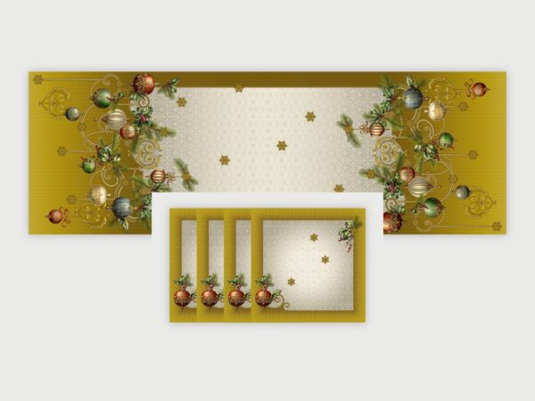 Yellow table set for 4 – Au cœur de Noël