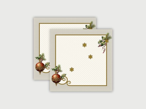 Lot de 2 serviettes de table « Au cœur de Noël » blanc