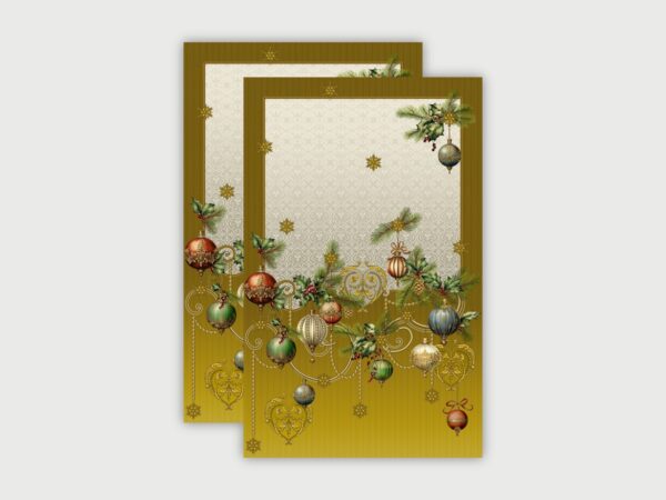 Set of 2 yellow tea towels – Au cœur de Noël